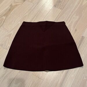 Zara Dark Burgundy Mini Skirt - S, NWOT